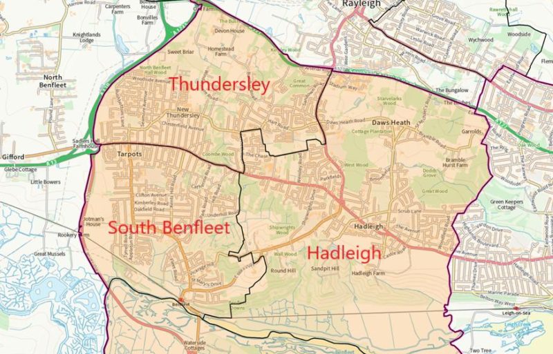 County Divisions covering Hadleigh, South Benfleet & Thundersley